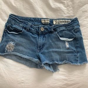 indigo rein size 5 denim shorts
